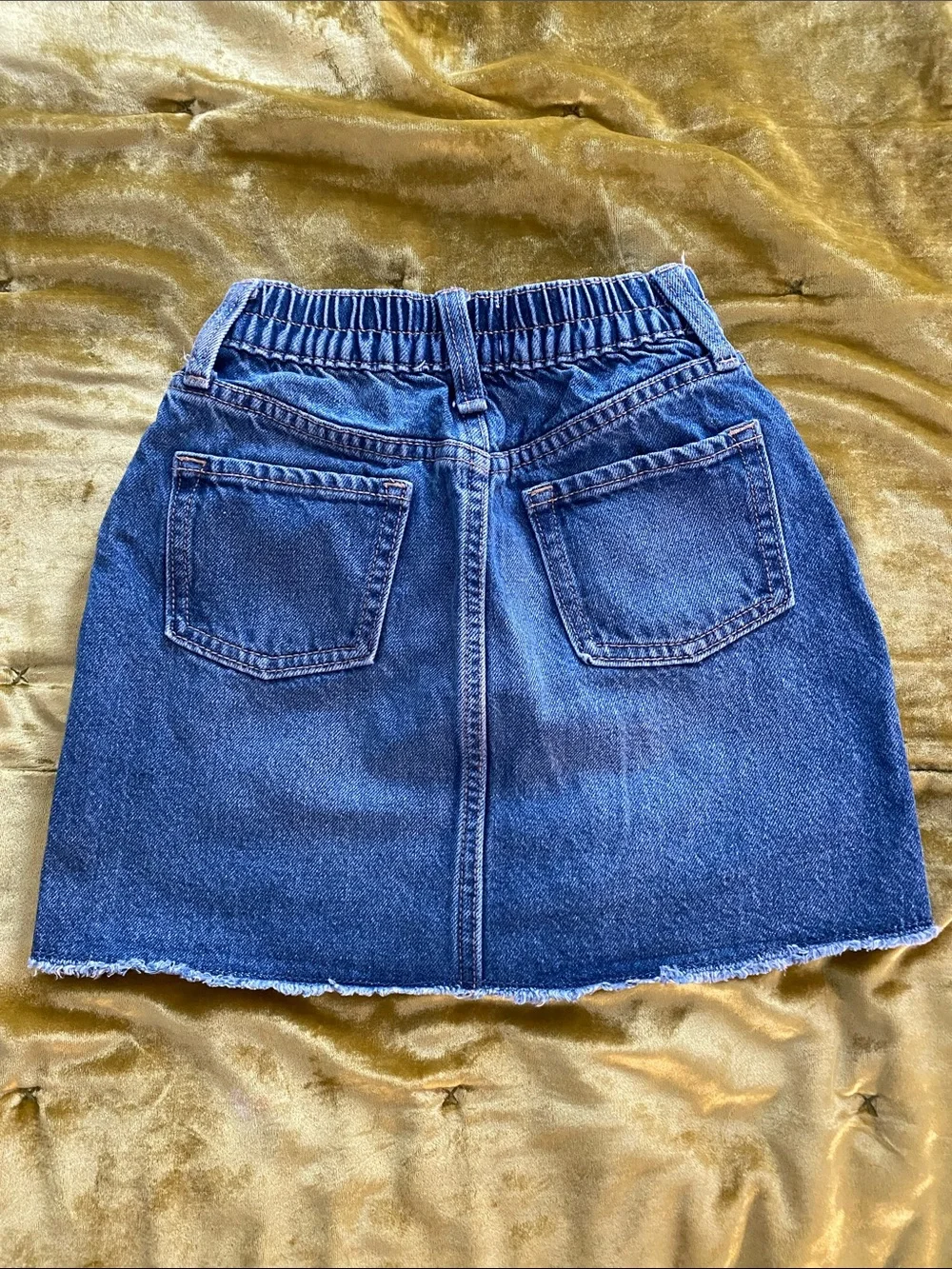 Old Navy Blue Denim Kids' Skirt with Raw Hem